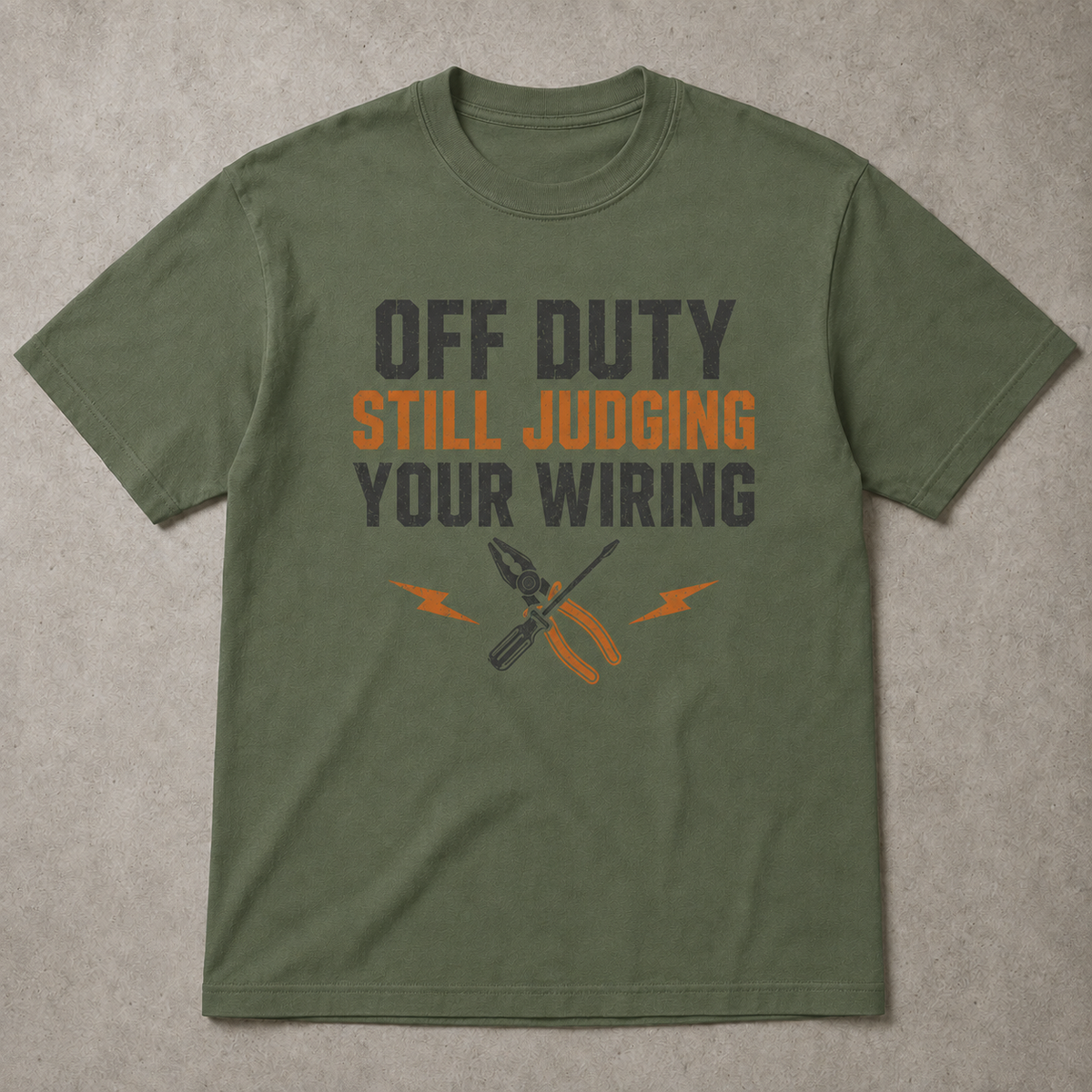 OFF DUTY. STILL JUDGING YOUR WIRING