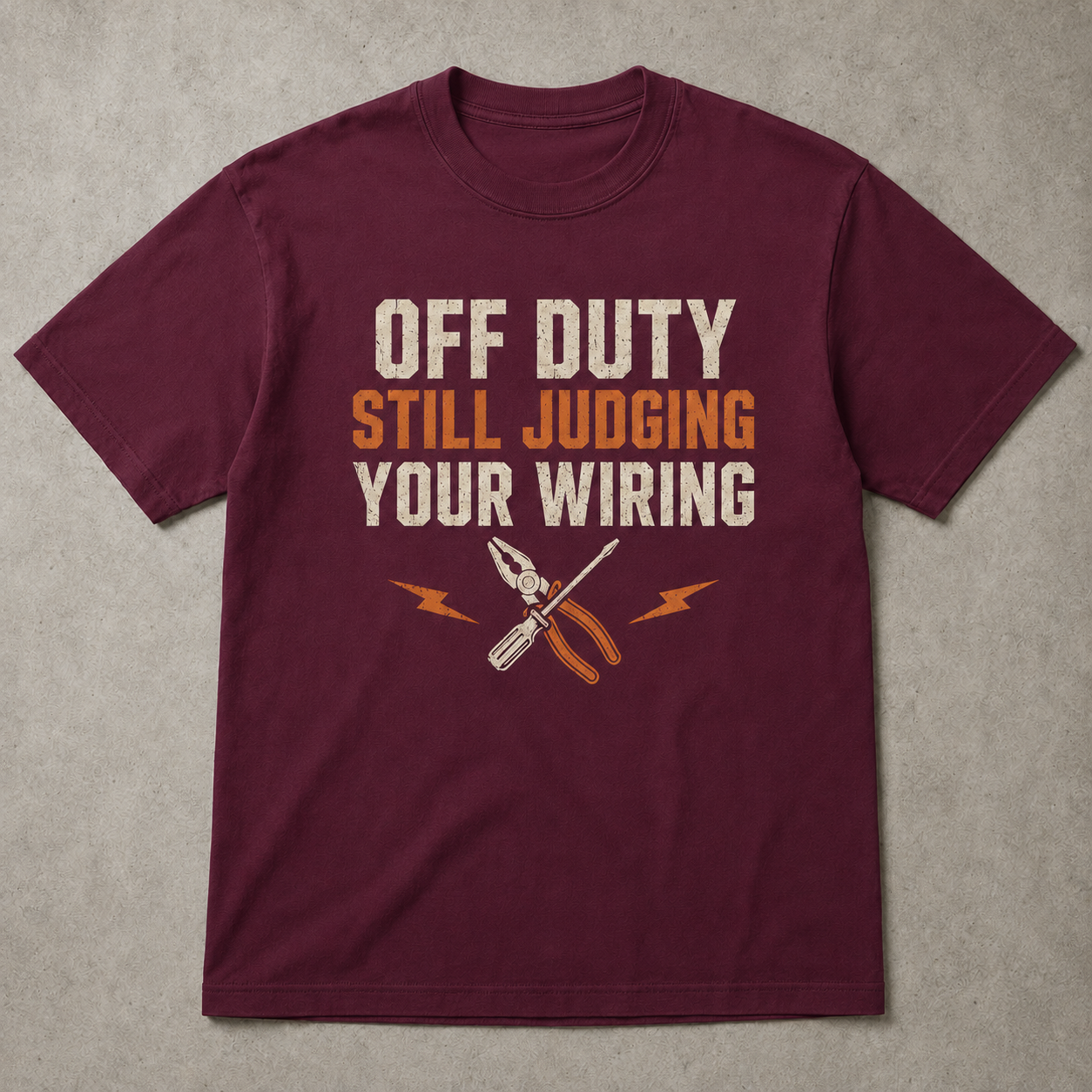 OFF DUTY. STILL JUDGING YOUR WIRING